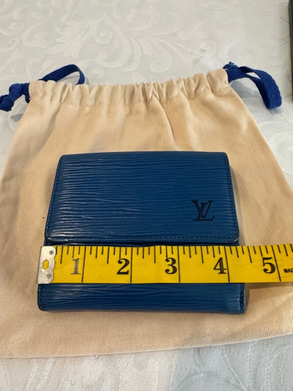 Louis Vuitton Epi Leather Small Wallet in Blue